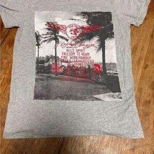 Diesel Gray and Red Graphic Tee